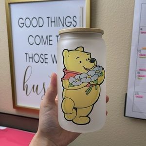Winnie The Pooh Glass Can ‼️ FINAL PRICE ‼️